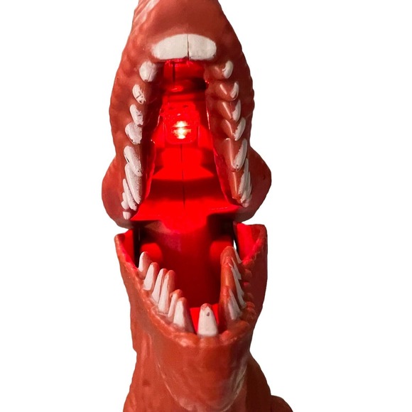 T Rex Dinosaur Plastic Toy 12" Sound Roars Eyes Light Up RedTested WM-H 20200415 - Picture 10 of 10